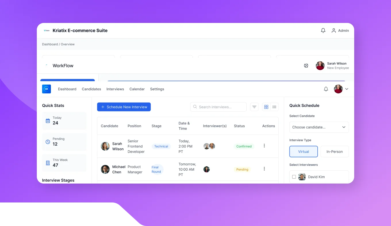 Interview Scheduling Tool