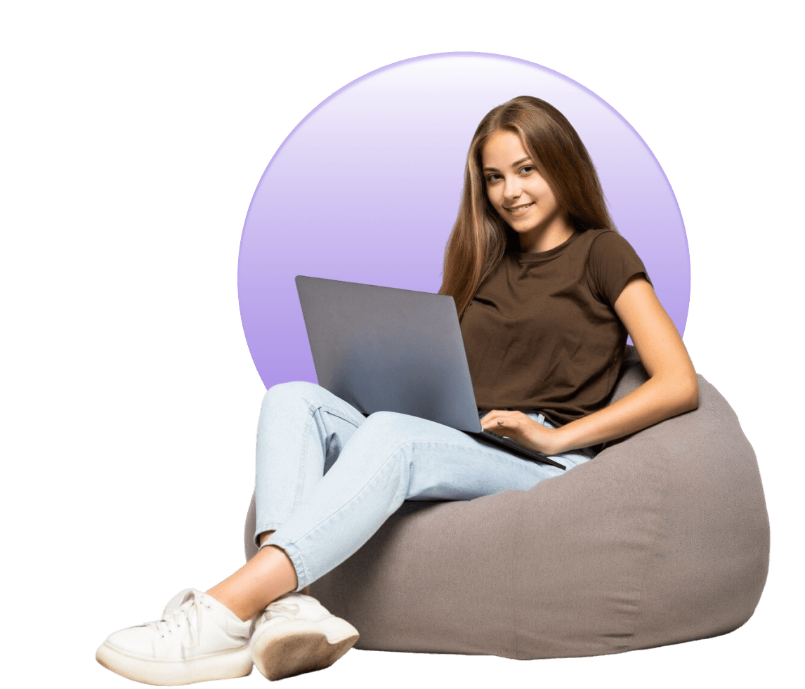 Professional using a laptop